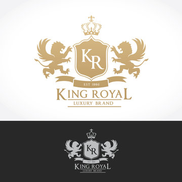 luxury logo template,boutique brand,real estate,property,royalty,crown logo,crest logo,hotel logo. Vector Logo Template.