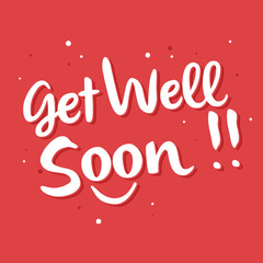 Get Well Soon Typography Lettering