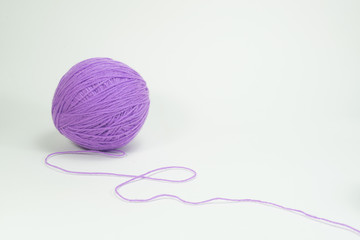 yarn ball on white background isolated