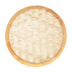 woven bamboo pattern on white background
