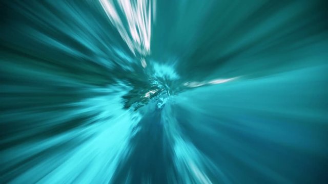 Abstract tunnel in blue color