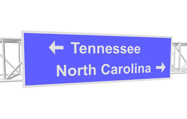 3dl illustration of a road sign with directions