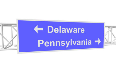 3dl illustration of a road sign with directions
