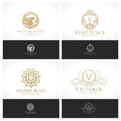 luxury logo template,boutique brand,real estate,property,royalty,crown logo,crest logo,hotel logo. Vector Logo Template.