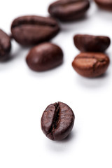 coffee beans isolated on white background