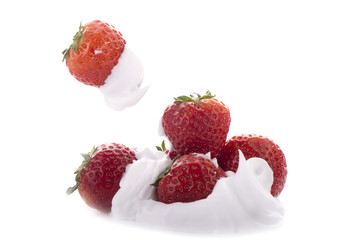 strawberry with cream