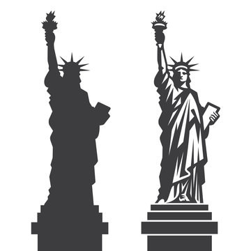 New York Statue of Liberty Vector silhouette