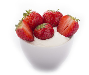 strawberry with cream