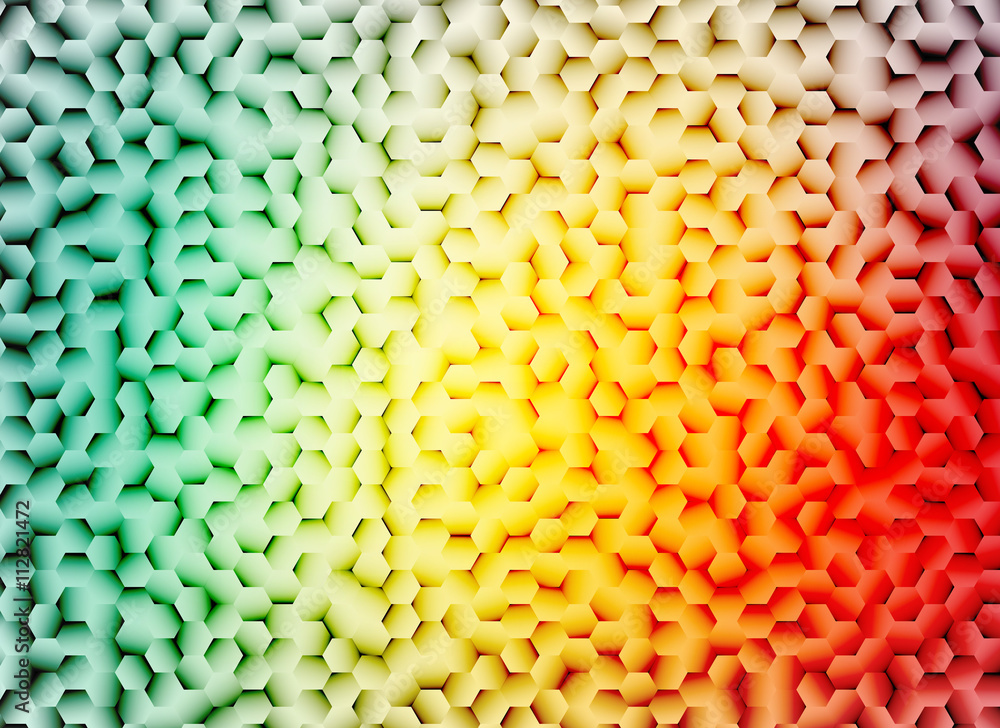 Poster vector simple colorful hexagonal background texture