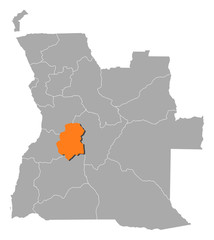 Map - Angola, Huambo