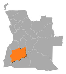 Map - Angola, Huíla