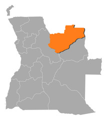 Map - Angola, Lunda Norte