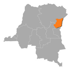 Map - Democratic Republic of the Congo, North Kivu