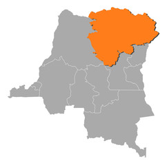 Map - Democratic Republic of the Congo, Orientale