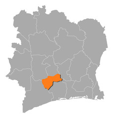 Map - Ivory Coast, Fromager