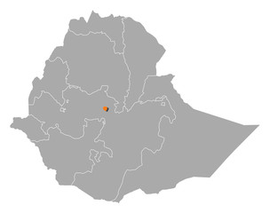 Map - Ethiopia, Addis Ababa