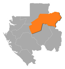 Map - Gabon, Ogooué-Ivindo