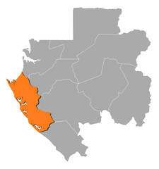 Map - Gabon, Ogooué-Maritime