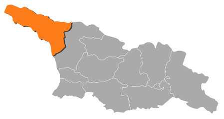 Fototapeta premium Map - Georgia, Abkhazia