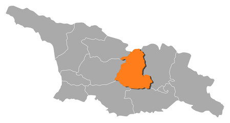 Obraz premium Map - Georgia, Shida Kartli