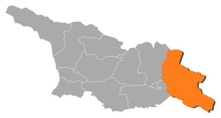 Map - Georgia, Kakheti