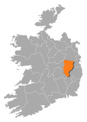 Map - Ireland, Kildare