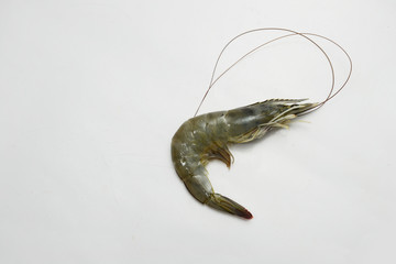 fresh shrimp and seasoning for cooking