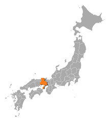 Map - Japan, Hyogo