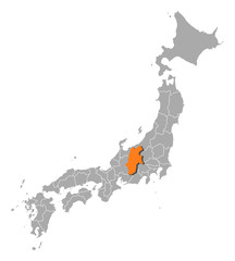 Map - Japan, Nagano