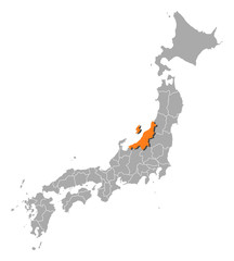Map - Japan, Niigata