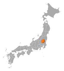 Map - Japan, Tochigi