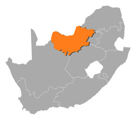Map - South Africa, North West