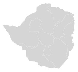 Naklejka premium Map - Zimbabwe