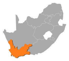 Map - South Africa, Western Cape