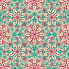 Seamless pattern. Decorative pattern in beautiful colors. Vector background