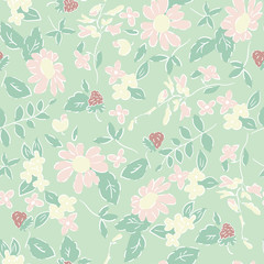 Delicate pattern in small flower. shabby chic