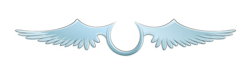 Logo with wings. 