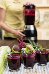 Fresh vegetable smoothies