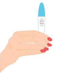 pregnancy test in hand