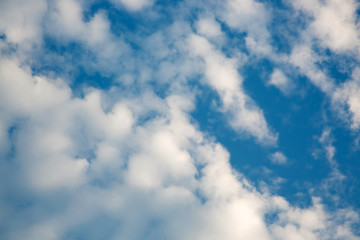 Obraz premium blue sky background with clouds ,blur,selective focus