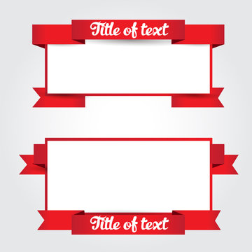 Banners with a ribbons for your text. Package.