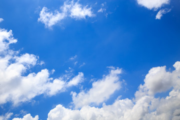 Naklejka na ściany i meble Blue sky with clouds background 