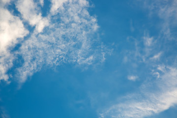 blue sky background with  clouds ,blur,selective focus
