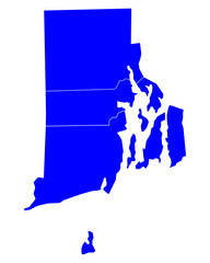 Karte von Rhode Island