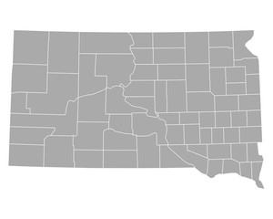 Karte von South Dakota