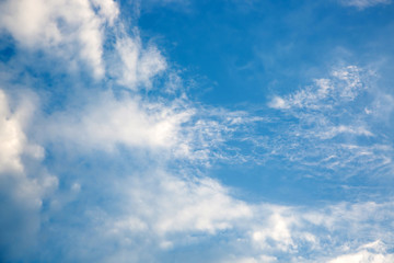 blue sky background with  clouds ,blur,selective focus
