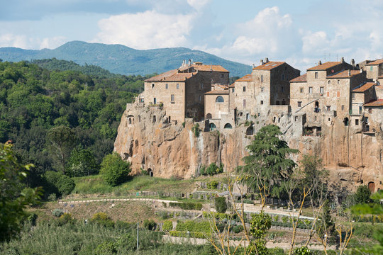 Pitigliano, Tuscany, Italy - aerial image