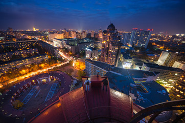 Fototapeta premium Night Kiev view