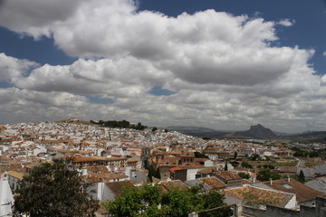 Fototapeta na wymiar Antequera desde la Alcazaba, Málaga, España