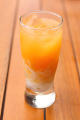 orange juice with coconut